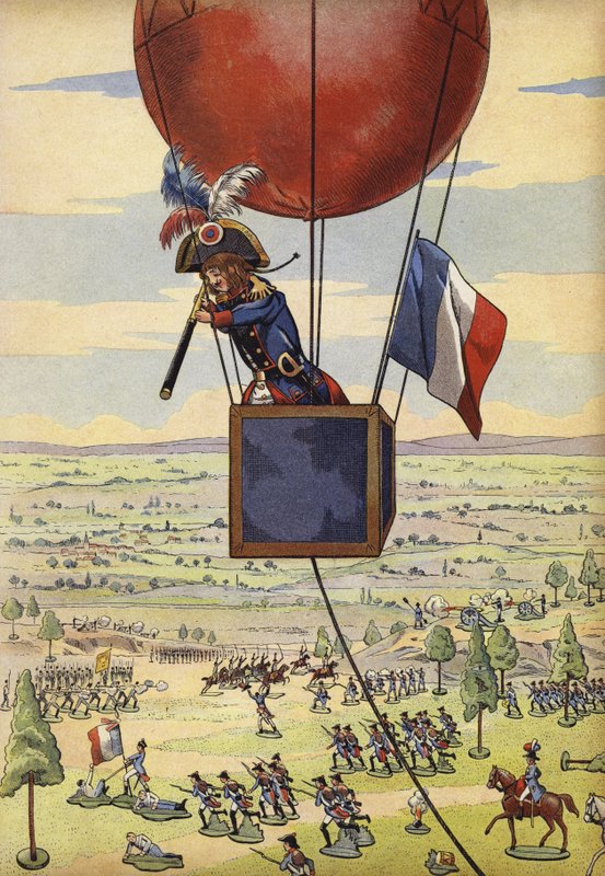 Batalla de Fleurus con globo de Onfray de Breville Job