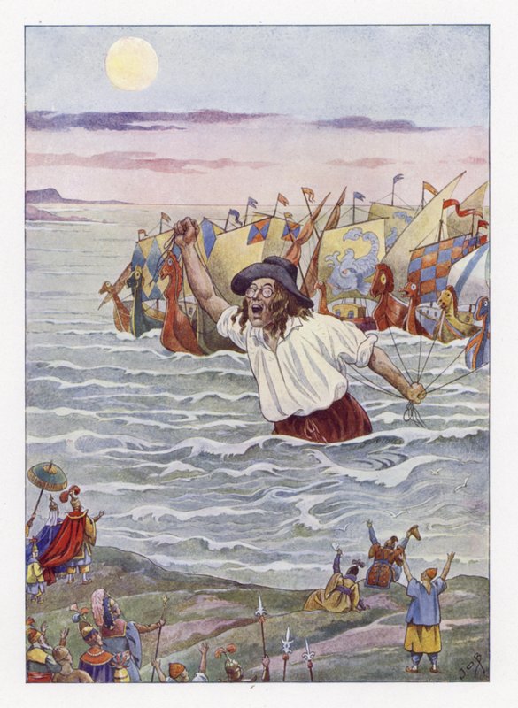 Ilustración para Los viajes de Gulliver de Onfray de Breville Job