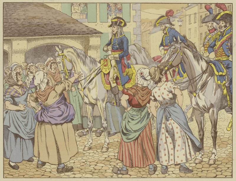 En París en 1795 durante una hambruna, una pescadera reprochó a Napoleón por engordar a expensas del pueblo. Sonriendo, respondió: Mírame y di cuál de los dos es el más gordo. de Onfray de Breville Job