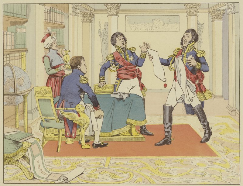Napoleón recompensando al Mariscal Lefevre haciéndolo Duque de Danzig después de su captura de la ciudad de los prusianos, 24 de mayo de 1807 de Onfray de Breville Job