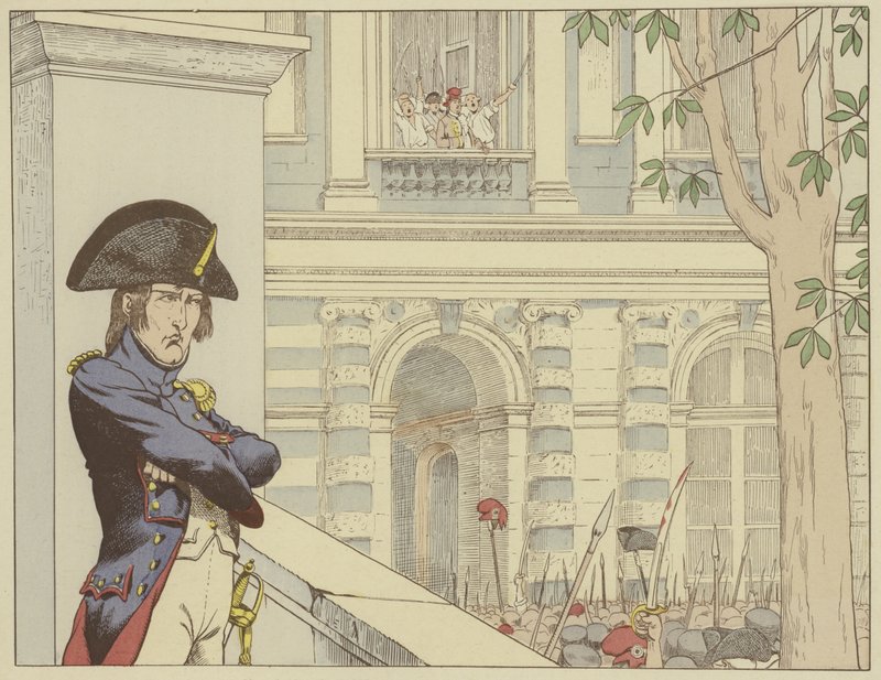 Napoleón ve al rey Luis XVI por segunda vez, 20 de junio de 1792 de Onfray de Breville Job