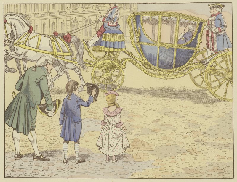 Llevado a Versalles por su padre en 1779, vio a un rey por primera vez, Luis XVI, a quien sucedería de Onfray de Breville Job