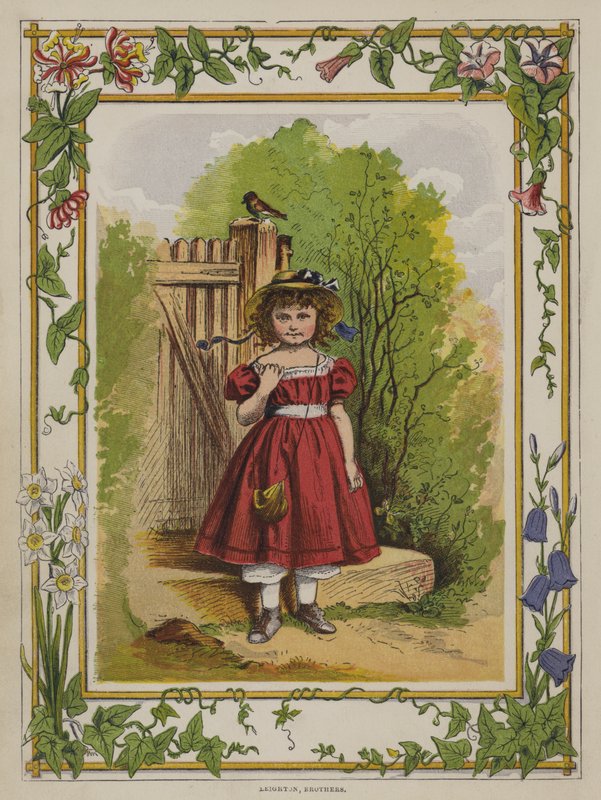 Niña con vestido rojo de Oskar Pletsch