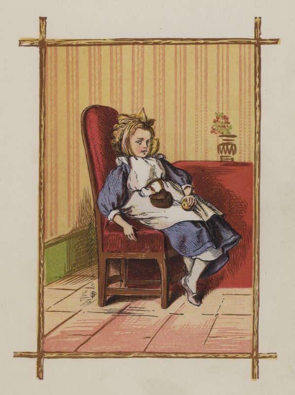 Niña sentada en una silla de Oskar Pletsch