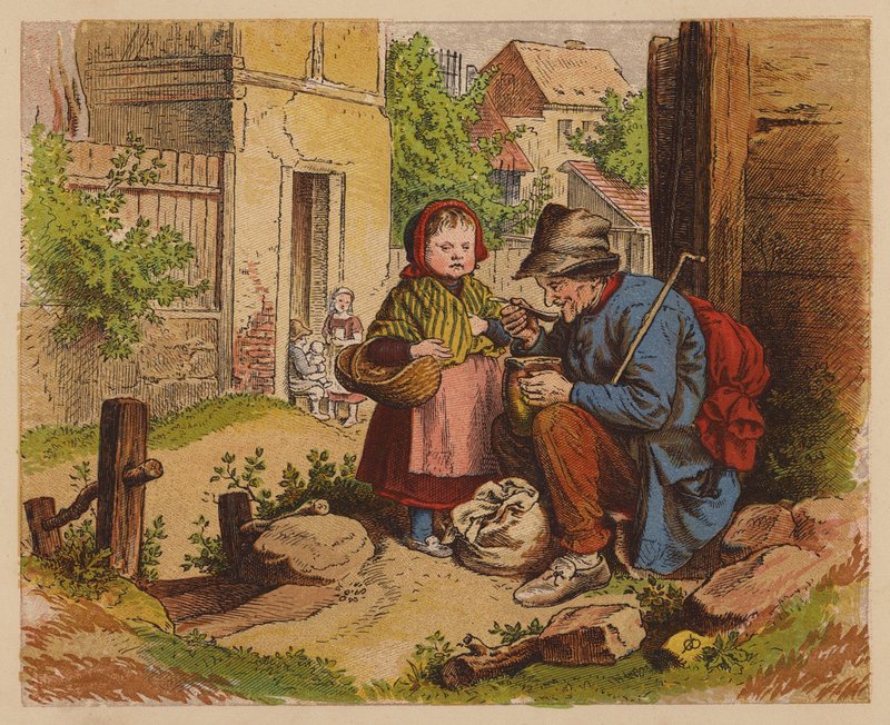 Grand-Dad (litografía en color) de Oskar Pletsch