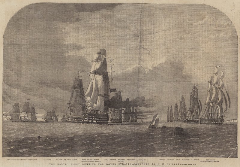 La flota báltica corriendo hacia el estrecho de Dover de Oswald Walters Brierly