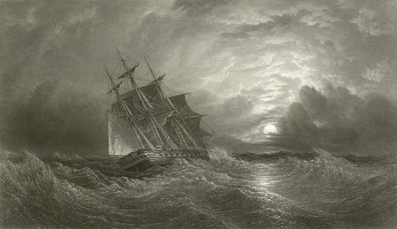 HMS Galatea en un Crucero de Oswald Walters Brierly