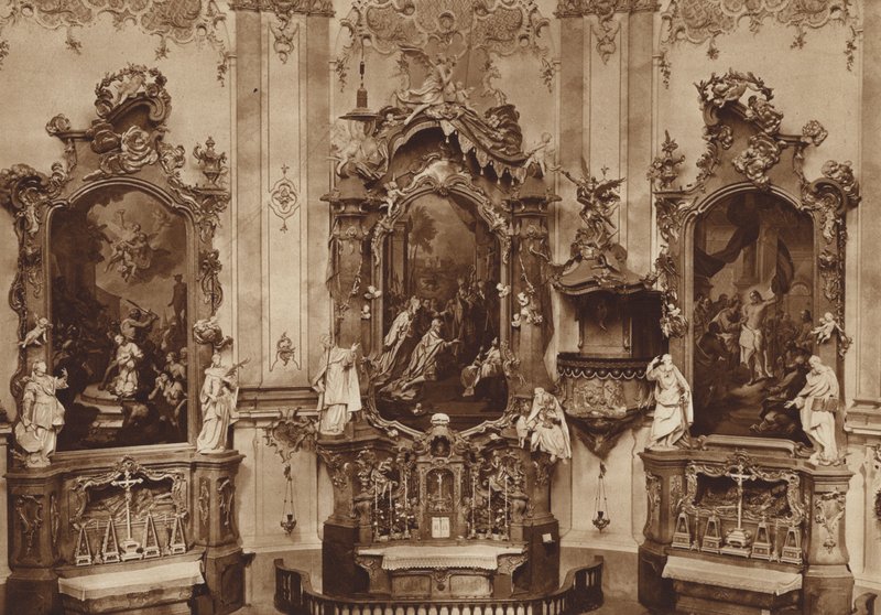 Iglesia del convento de Ettal, altares laterales de Otto Ballerstedt