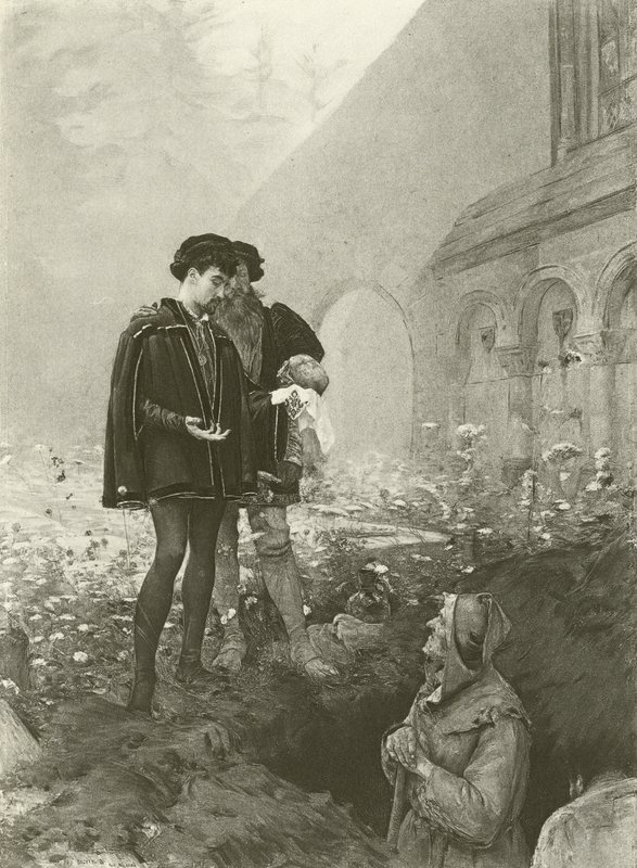 Hamlet y el sepulturero de Pascal Adolphe Jean Dagnan Bouveret