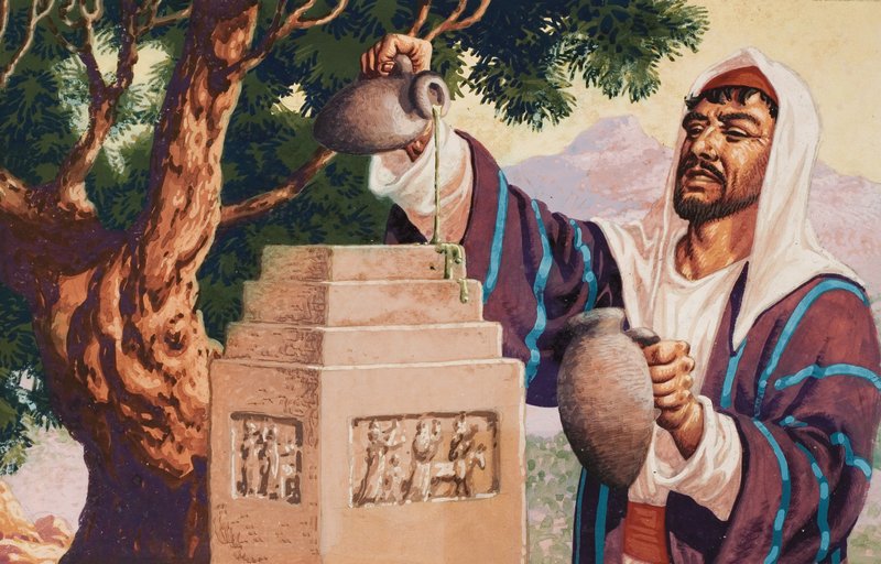 Escena bíblica de Pat (1907-95) Nicolle