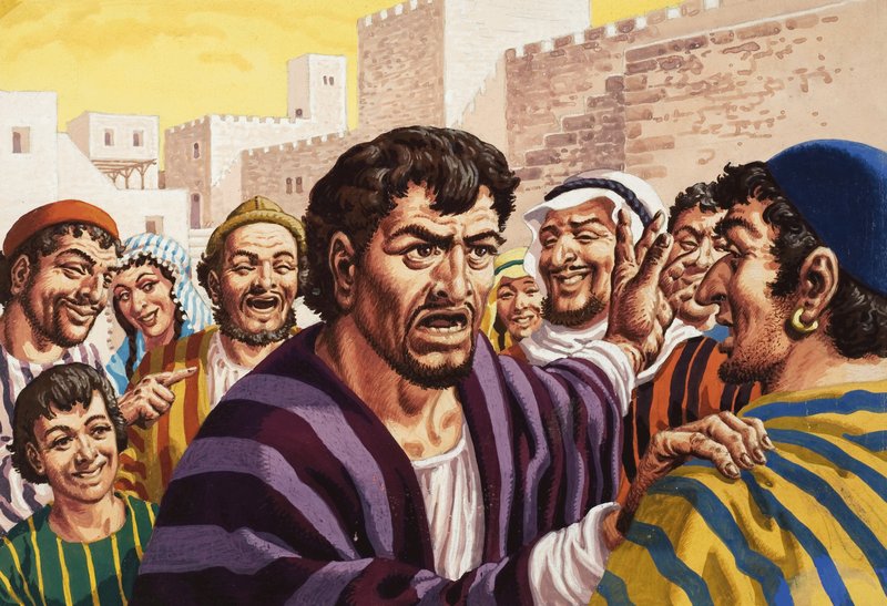 Escena bíblica de Pat (1907-95) Nicolle