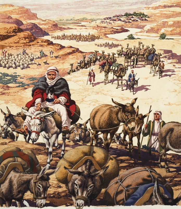 Escena bíblica de Pat (1907-95) Nicolle