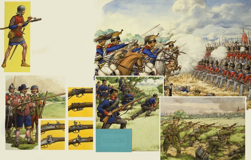 Escena militar no identificada de Pat (1907-95) Nicolle