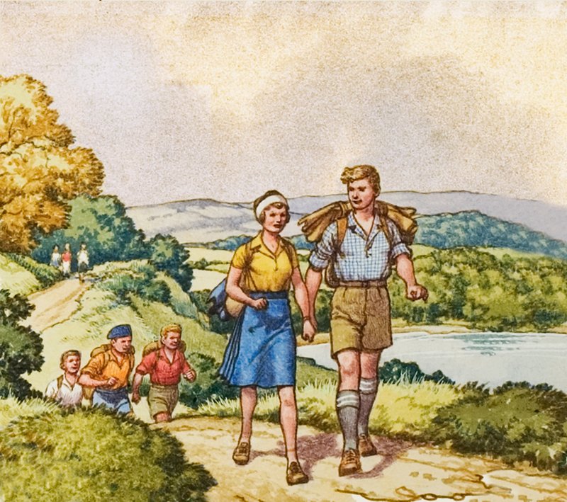 Senderismo en los años posteriores a la Primera Guerra Mundial de Pat (1907 95) Nicolle