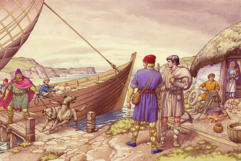 San Patricio de Irlanda (gouache sobre papel) de Pat (1907-95) Nicolle