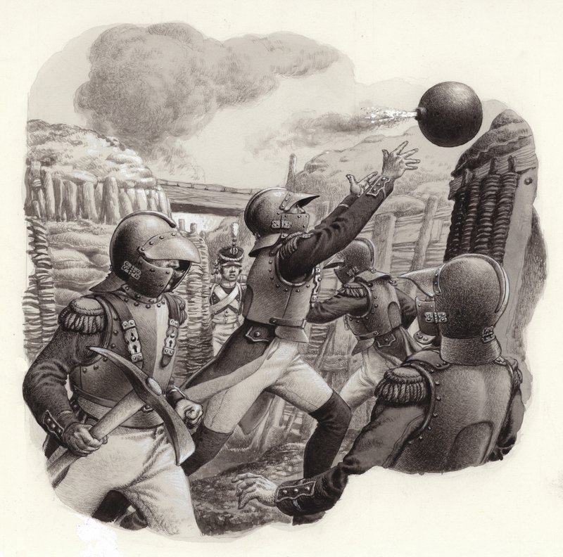 Los soldados de genio del Ejército Imperial de Napoleón (gouache sobre papel) de Pat (1907 95) Nicolle