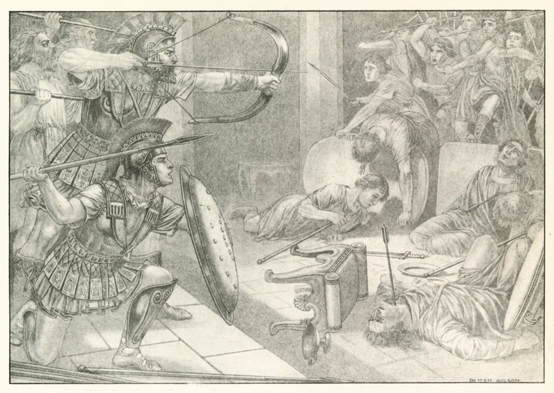 Ilustración para la Odisea de Homero (litografía) de Patten (after) Wilson