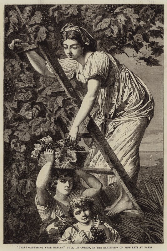 Recolección de uvas cerca de Nápoles de Paul Alfred de Curzon