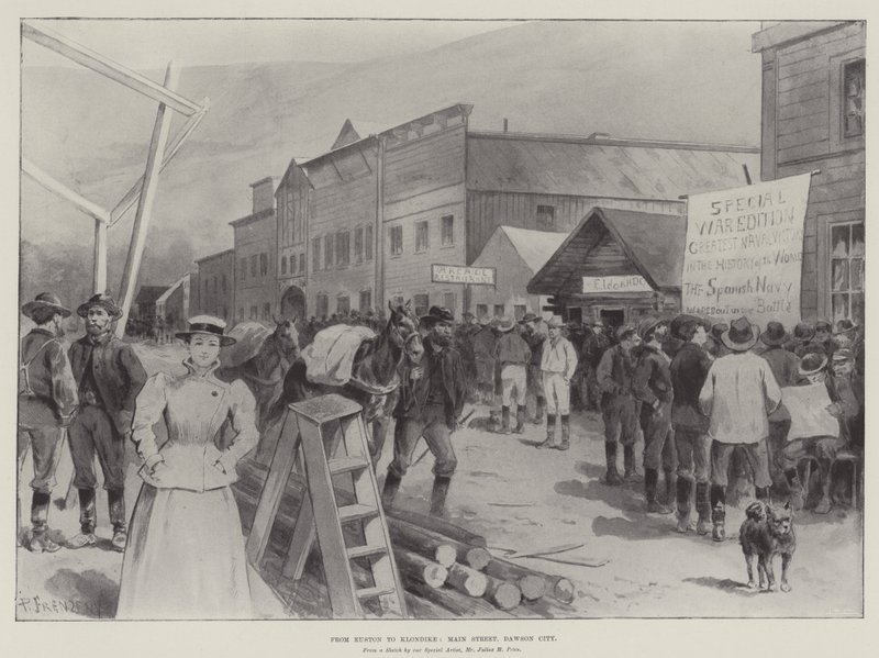 De Euston a Klondike, Main Street, Dawson City de Paul Frenzeny