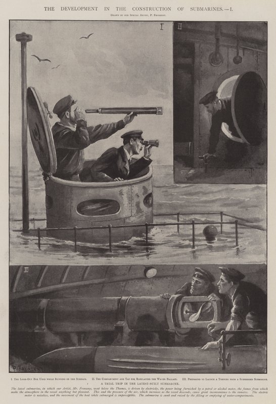 El desarrollo en la construcción de submarinos de Paul Frenzeny