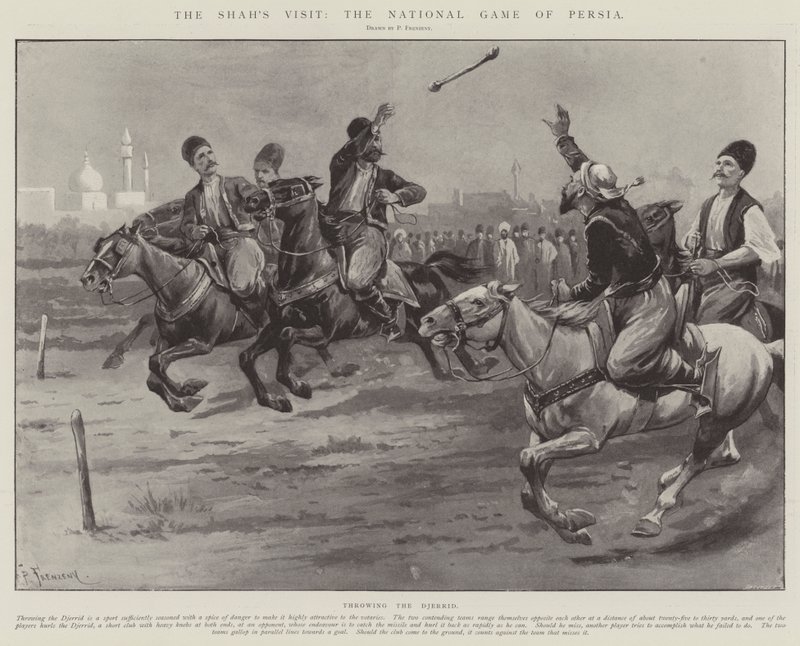 La visita del Shah, el juego nacional de Persia de Paul Frenzeny