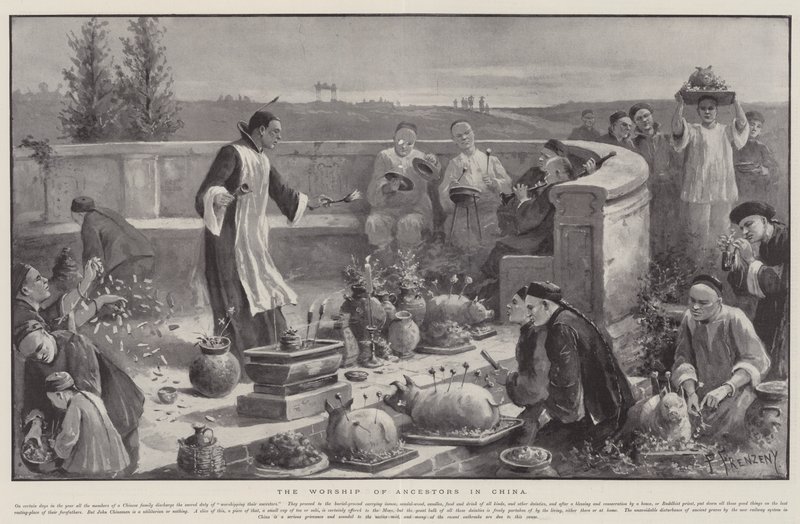 El Culto a los Ancestros en China de Paul Frenzeny