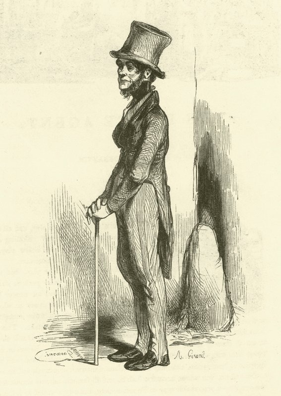 El agente de policía de Paul after Gavarni