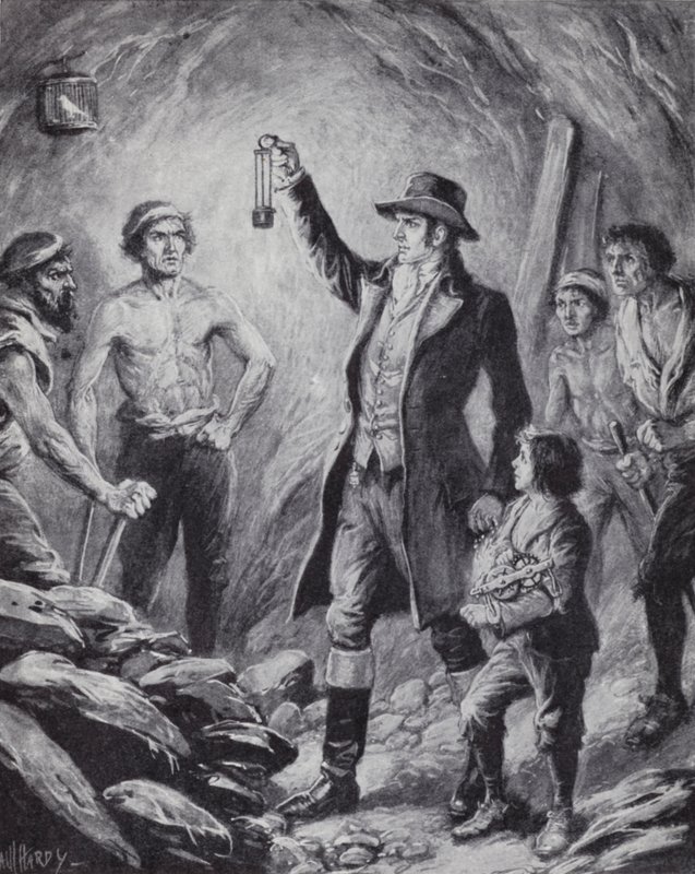 Sir Humphrey Davy y su invención de la primera lámpara de seguridad para mineros de Paul (after) Hardy