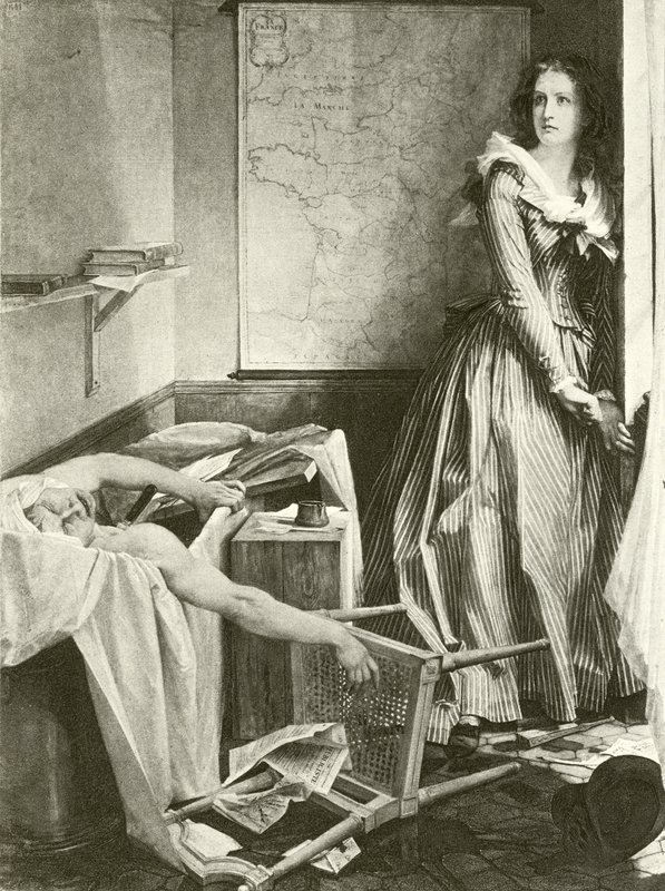 Charlotte Corday y Marat de Paul Baudry