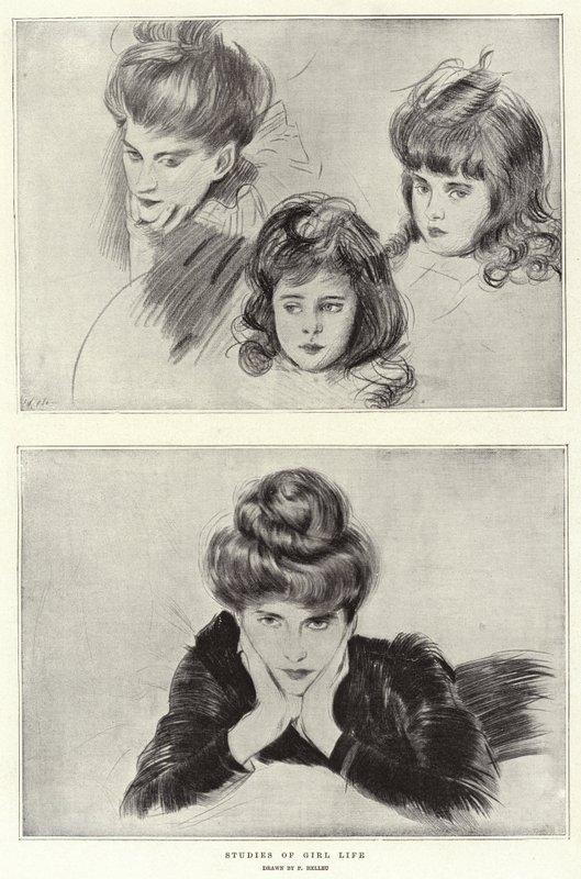 Estudios de la vida de una niña de Paul Cesar Helleu