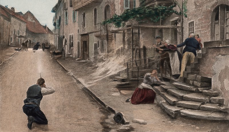 Un valiente (fotograbado en color) de Paul Émile Boutigny