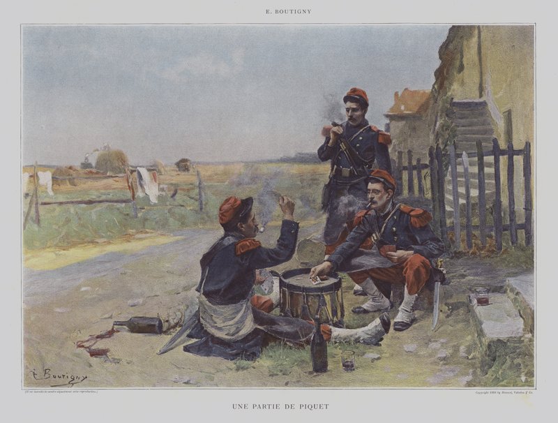 Una partida de piquet de Paul Émile Boutigny