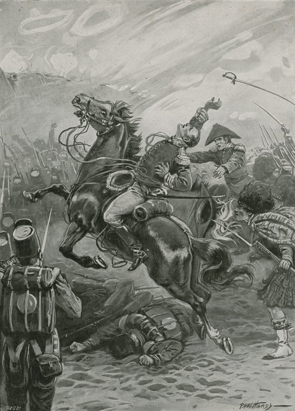 Muerte de Sir Edward Pakenham en la Batalla de Nueva Orleans, 1814 de Paul Hardy
