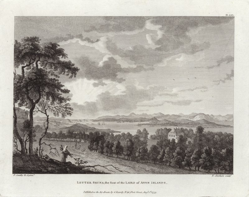 Carta Shuna, la sede del Laird de Appin Islands de Paul Sandby