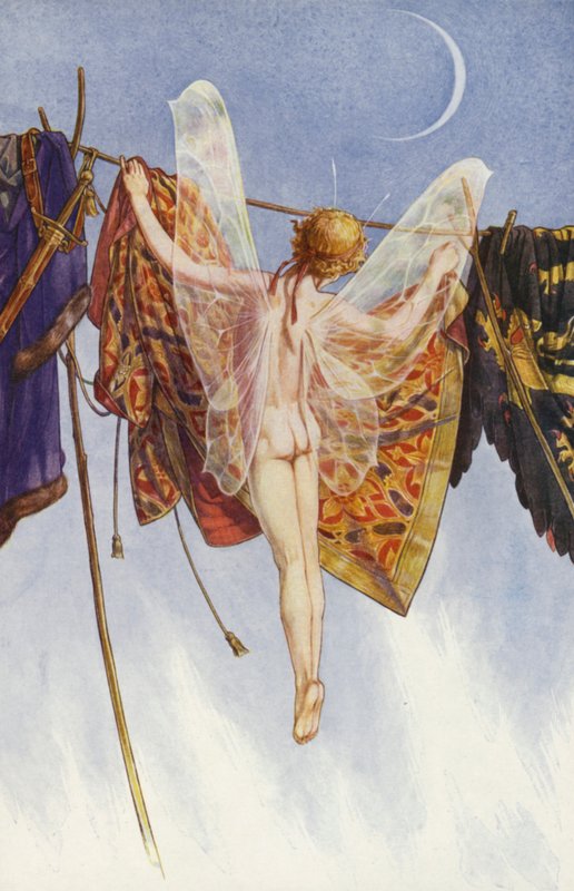 La Tempestad de William Shakespeare, Acto IV, Escena 1 (litografia en color) de Paul Vincent Woodroffe