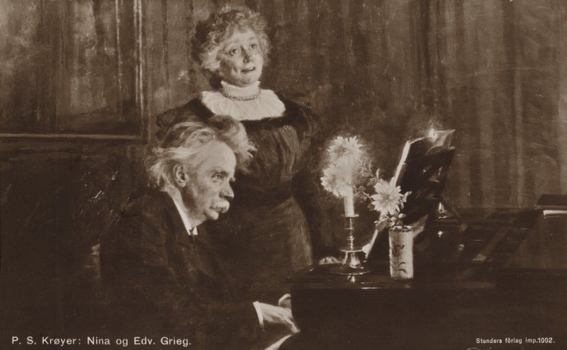Edvard y Nina Grieg al piano de Peder Severin Krøyer