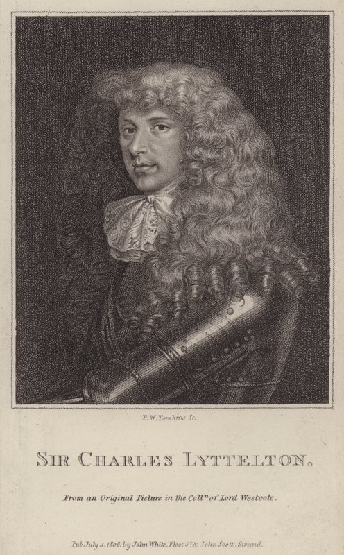 Sir Charles Lyttelton, político inglés y Gobernador colonial de Jamaica de Peltro William Tomkins