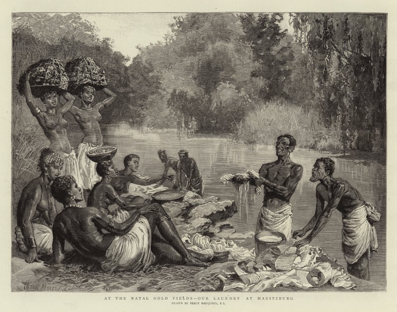En los campos de oro de Natal, nuestra lavandería en Maritzburg de Percy Macquoid