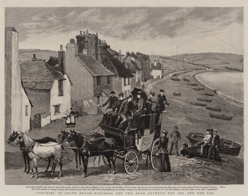 Coche en South Devon, Torcross y el camino entre el mar y el Lea de Percy Macquoid