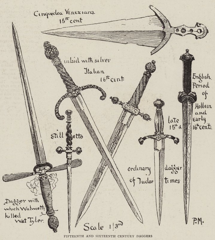 Dagas de los siglos XV y XVI de Percy Macquoid