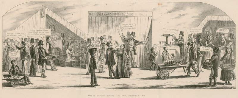 Feria de Bartholomew, Londres: Domingo antes de la feria, Greenwich de Percy Cruikshank