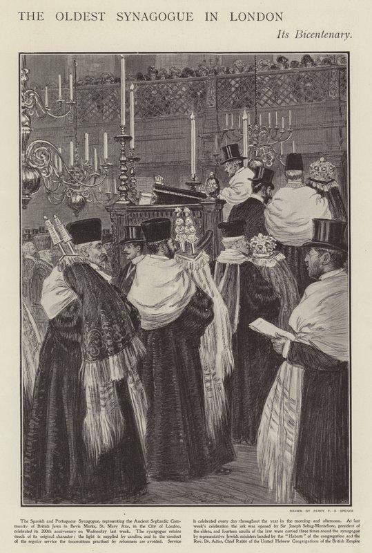 Bicentenario de la Sinagoga Española y Portuguesa, la sinagoga más antigua de Londres de Percy F.S. (after) Spence