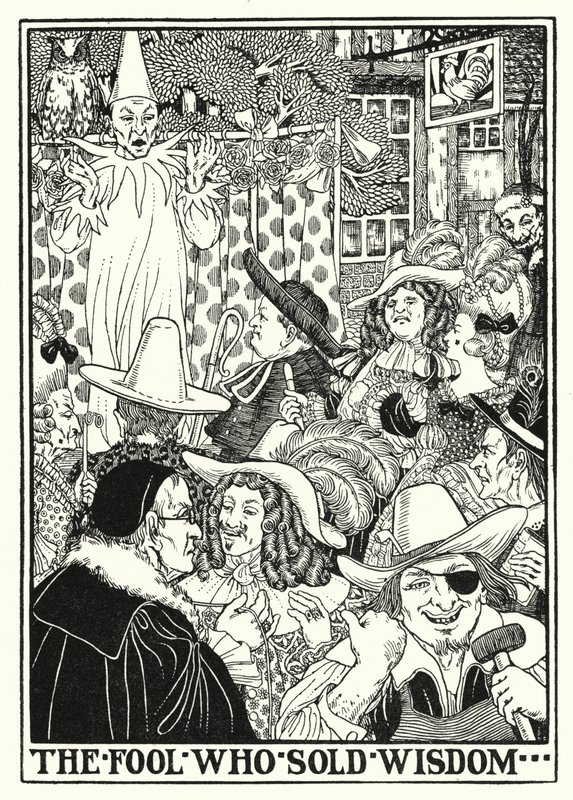 Fábulas de La Fontaine: El tonto que vendió la sabiduría (litografía) de Percy James Billinghurst