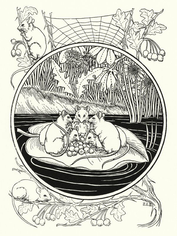 Los ratones como navegantes (litho) de Percy James Billinghurst