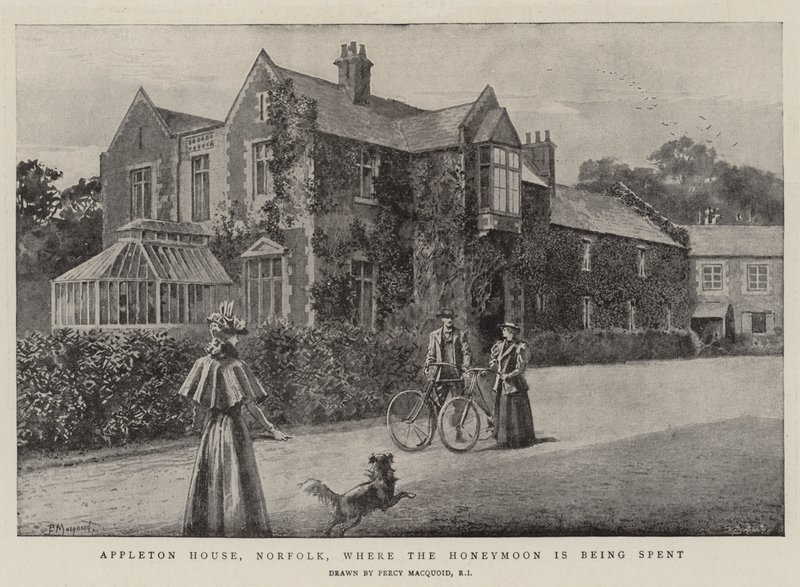Casa Appleton, Norfolk, donde se pasa la luna de miel de Percy Macquoid