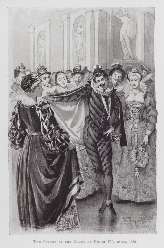 Baile: La Pavana en la Corte de Enrique III, circa 1580 de Percy Macquoid