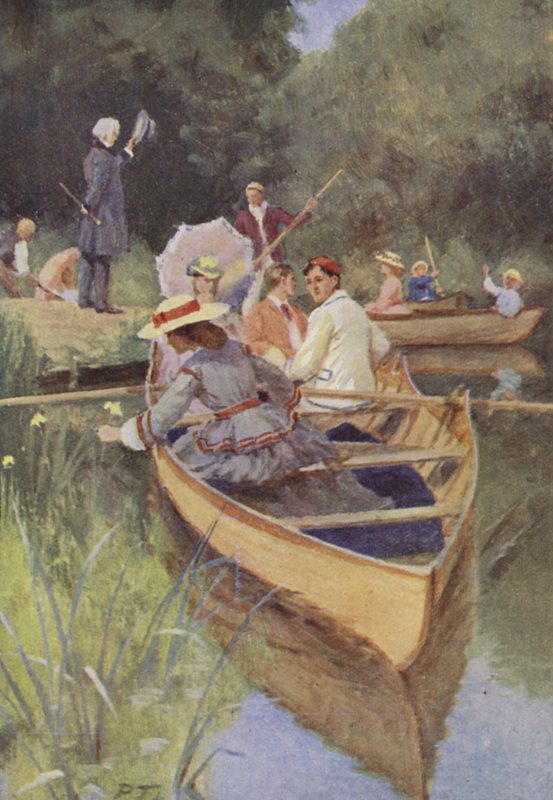 Ilustración para Mujercitas de Louis M Alcott (litografía en color) de Percy Tarrant
