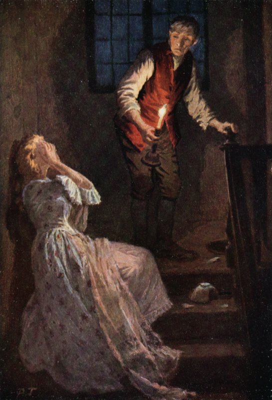 Ilustración para Cumbres Borrascosas de Emily Bronte (litografía en color) de Percy Tarrant