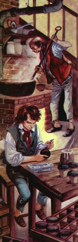 Charles Dickens de niño en la fábrica de betún de Peter Jackson