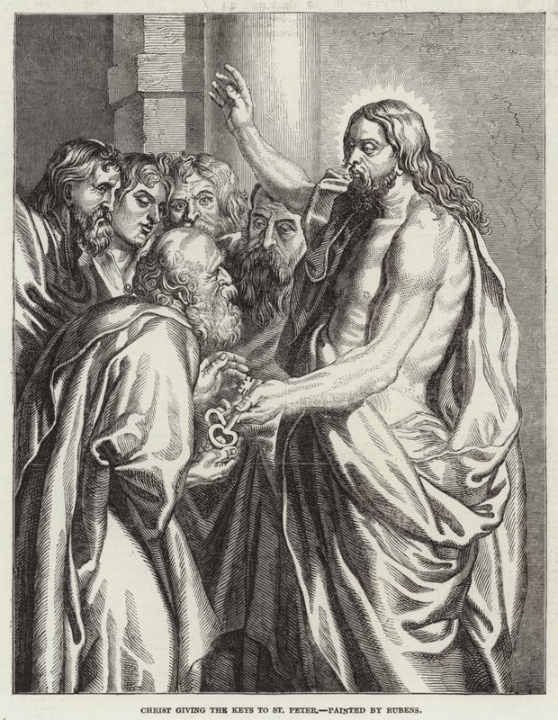 Cristo entregando las Llaves a San Pedro de Peter Paul Rubens
